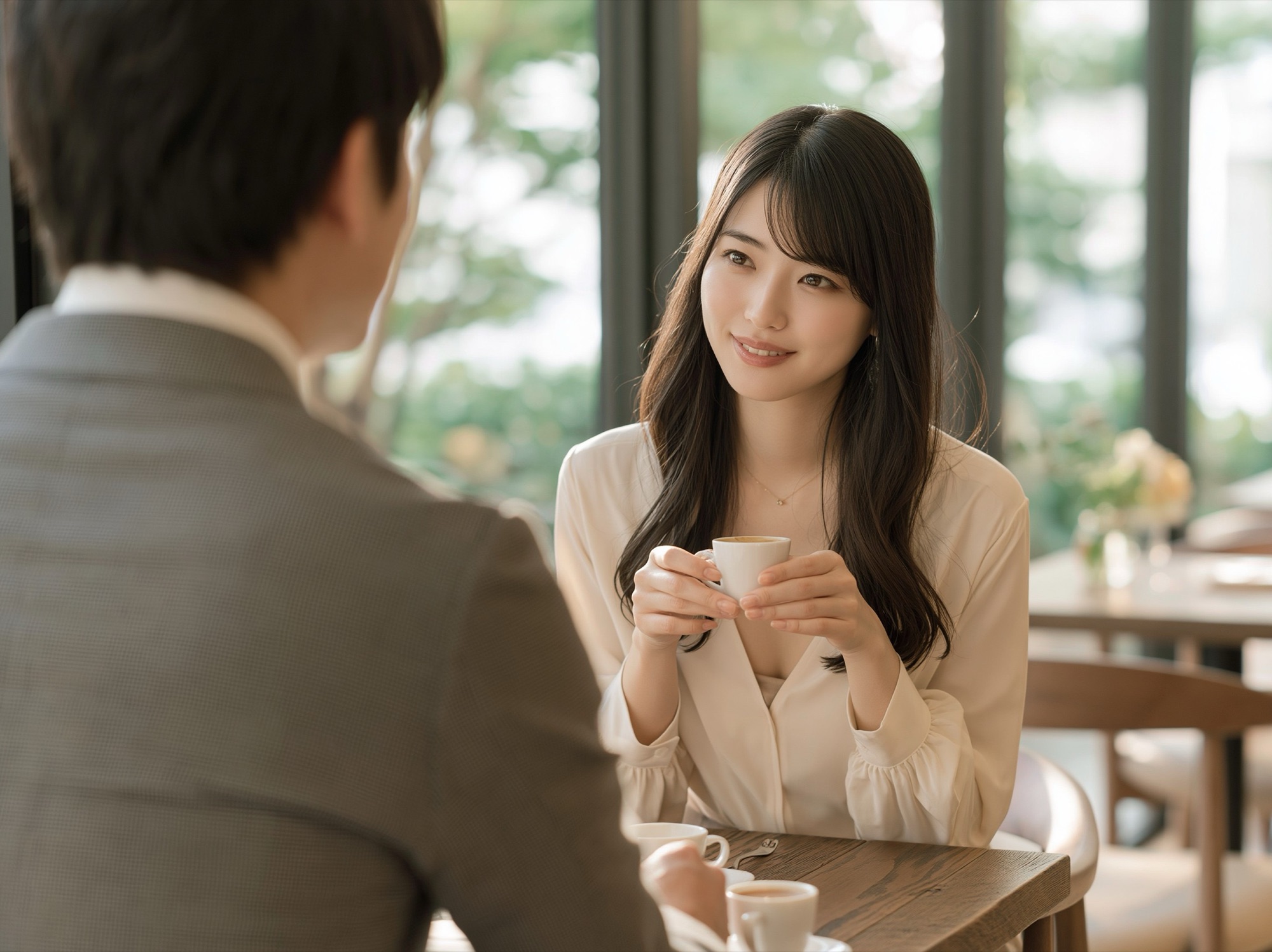 カフェでの会話